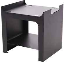 Schwarzer Geräteunterschrank mit Ablage
