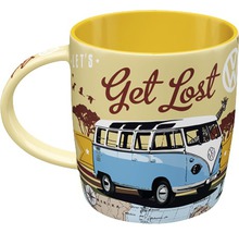 Tasse mit VW Bus Motiv und Schriftzug Get Lost