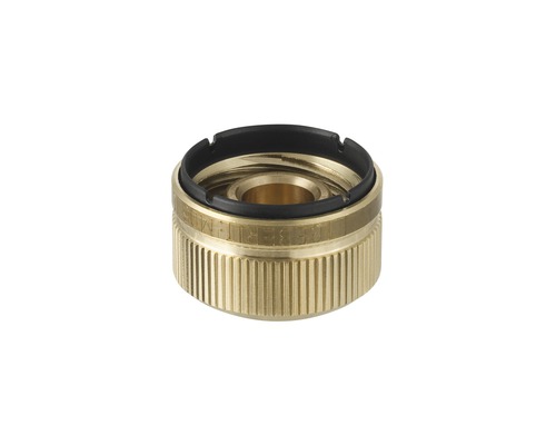 GEBERIT PushFit Kappe mit Schnellverschluss für Verteiler Messing M25 mm 652.483.00.1 Gartenschlauch Kupplungsstück aus Messing