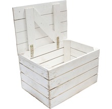 Vintage Holztruhe weiß klein 50x40x30 cm 3er-Set