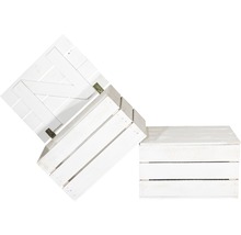Vintage Holztruhe weiß klein 50x40x30 cm 3er-Set