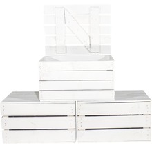 Vintage Holztruhe weiß klein 50x40x30 cm 3er-Set