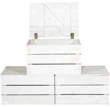 Vintage Holztruhe weiß klein 50x40x30 cm 3er-Set