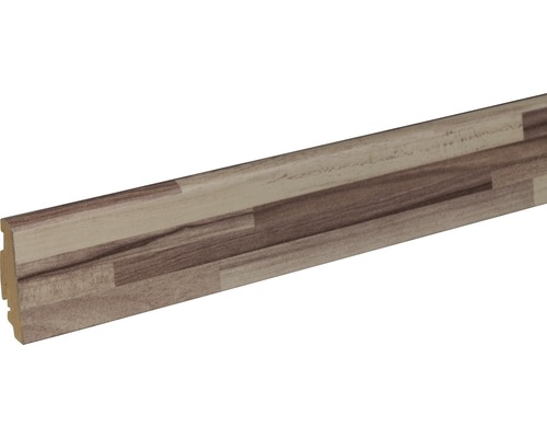 SKANDOR Sockelleiste Listone Bianco FU60L 19 x 58 x 2400 mm Sockelleiste mit Holzdekor