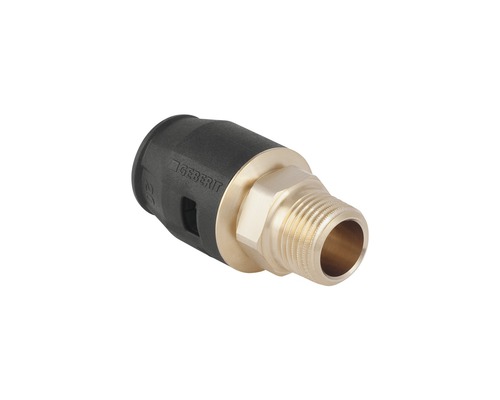 GEBERIT PushFit Übergangsnippel Rotguss 16 mm x 1/2 Zoll AG 650.531.00.1 Geberit Übergangsnippel aus Messing und Kunststoff