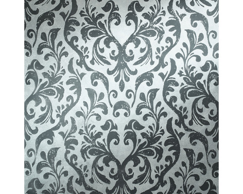 Vliestapete 87256-HOR Pure & Noble III Flock Laurel Dove Samt Tapete mit floralem Ornamentmuster