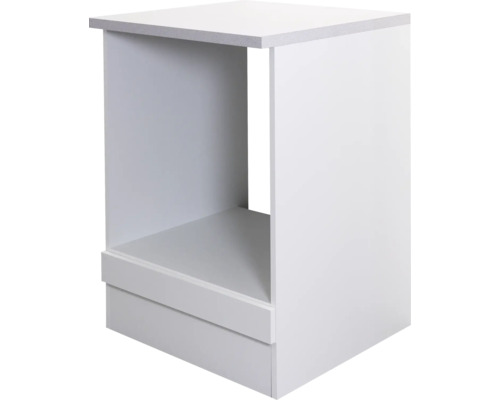 Flex Well Herdumbauschrank Wito BxTxH 60 x 60 x 85 cm weiß matt zerlegt 00006944 Weißer Küchenschrank mit einer offenen Ablage