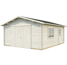 Einzelgarage Palmako Roger 23,9 m² mit Holztor 450 x 550 cm natur-thumb-2