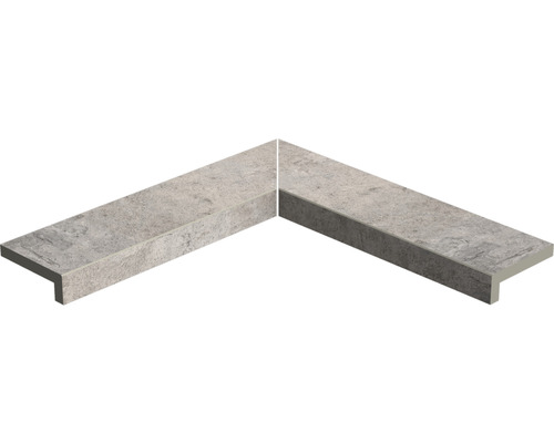 FLAIRSTONE Poolumrandung Beckenrandstein Loft Grey Innen-Eckstück 90° grau 60 x 15 x 5 cm