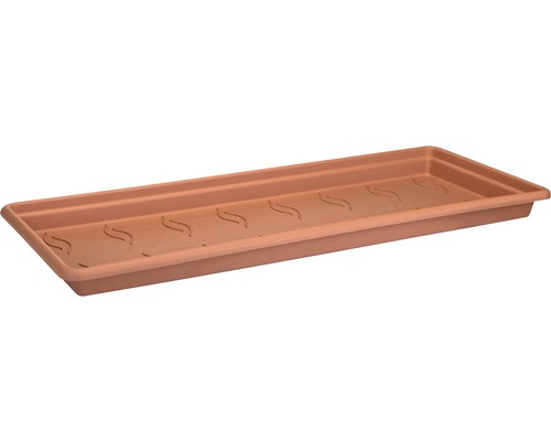Blumentopf Untersetzer elho Green Basics XXL Kunststoff 72x33x5,5 cm terracotta Rechteckige Pflanzschale aus Kunststoff mit Drainagelöchern
