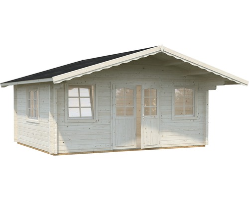 Holzgartenhaus mit Fenster und Doppeltür