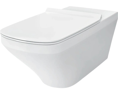 Wand-WC DURAVIT DuraStyle Vital Tiefspüler offener Spülrand Lang weiß ohne WC-Sitz 2559090000