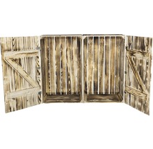 Holztruhe geflammt 85x55x46 cm