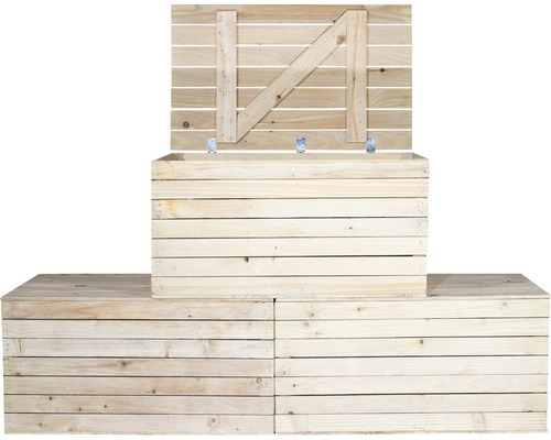 Holzkisten-Podest mit Klappe