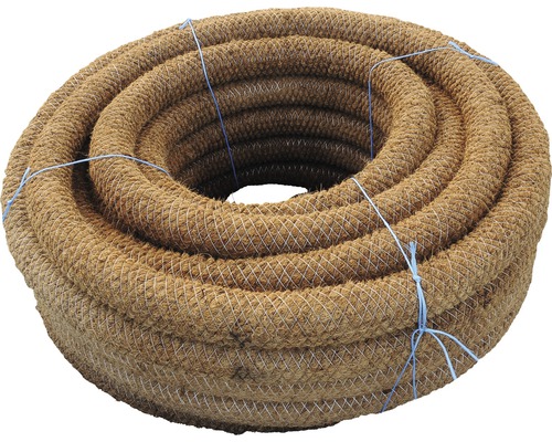 Drainagerohr mit Kokosfilter NW 80 mm L = 50 m Kokosstrick zur Baumumwicklung und zum Schutz vor Wildverbiss