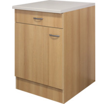 Flex Well Unterschrank mit Schublade und Drehtür Nano BxTxH 60 x 60 x 85 cm buche matt zerlegt Anschlag reversibel 00006881