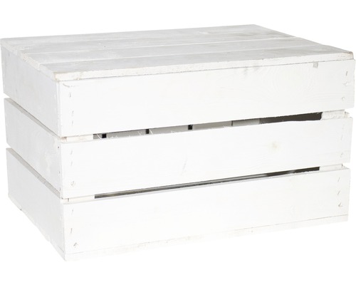 Weiße Holzkiste für Lagerung und Dekoration