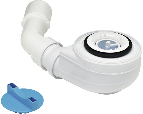 OTTOFOND Duschablauf Funktionseinheit für Duschwanne 90 mm x weiß matt 195711 Ablaufgarnitur für Dusche mit Siphon und Stopfen