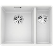 Spüle Blanco SUBLINE 340/160-F 552 x 427 mm weiß 523571 1 Spülbecken Ohne Tropffläche Mit Restebecken Becken links