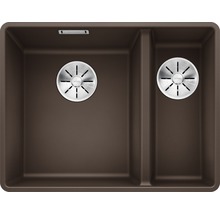 Spüle Blanco SUBLINE 340/160-F 552 x 427 mm cafe 523573 1 Spülbecken Ohne Tropffläche Mit Restebecken Becken links
