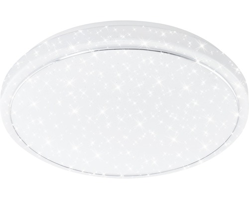 LED Deckenleuchte Metall/Kunststoff 50W 3000- 6000 K warmweiß- tageslichtweiß Sternendekor weiß inkl Fernbedienung + Nachtlichtfunktion