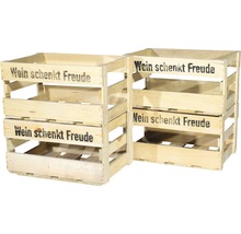 Weinkiste "Wein schenkt Freude" 46x30,5x24 cm
