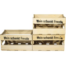 Weinkiste "Wein schenkt Freude" 46x30,5x24 cm