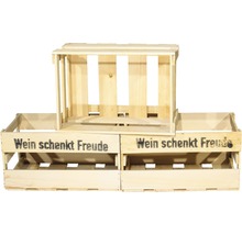Weinkiste "Wein schenkt Freude" 46x30,5x24 cm