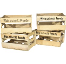 Weinkiste "Wein schenkt Freude" 46x30,5x24 cm