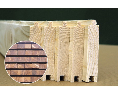 Fußboden Palmako für Markstand Stella 8,2 m² tauchgrundiert Profilholz mit Nut und Feder im Detail