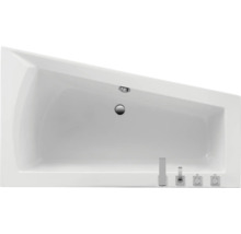Rechteckige Badewanne mit Armaturen