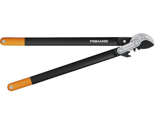 FISKARS PowerGear™ II Amboss-Getriebeastschere L77, 70 cm Fiskars Getriebeastschneider mit langem Griff