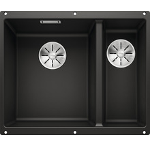 Spüle Blanco SUBLINE 340/160-U 555 x 460 mm schwarz 525985 2 Spülbecken Becken links Ohne Tropffläche