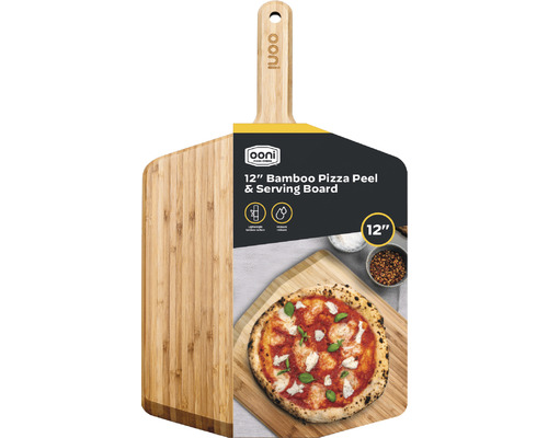 Ooni Bambus Pizzaschieber und Servierbrett, 30 cm