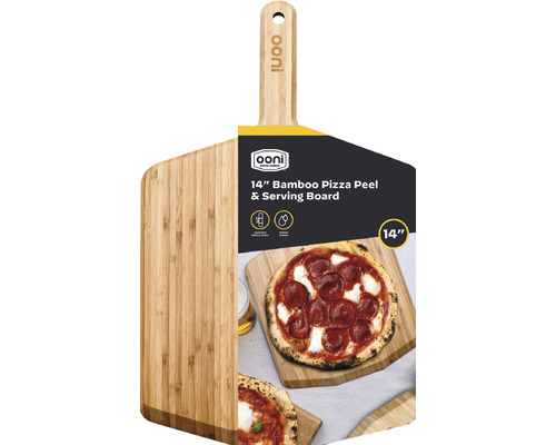 Ooni Bambus Pizzaschieber und Servierbrett, 35,6 cm