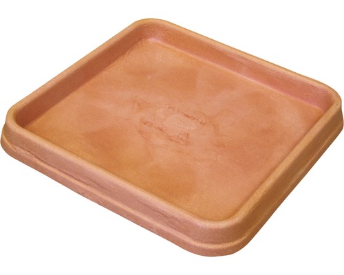 Blumentopf Untersetzer geli Bianca Kunststoff 27x27x4 cm terracotta Quadratische Untersetzerplatte für Pflanztöpfe