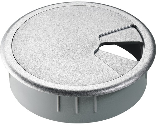 Kabeldurchlass Ø 80/90 mm chrom matt Tischkabeldurchführung zur Kabelführung auf Oberflächen