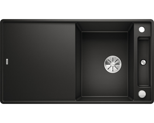 Spüle Blanco AXIA III 5 S-F 905 x 500 mm schwarz ohne Multifunktionsschale 525846 Spüle mit Abtropffläche