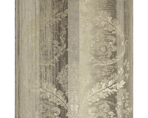 Vliestapete 67278-HOR Pure & Noble I Ruby Taupe gold Tapete mit floralem Muster und Streifen
