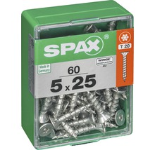 Spax Senkkopfschrauben 5 x 25 Millimeter, 60 Stück in einer Box