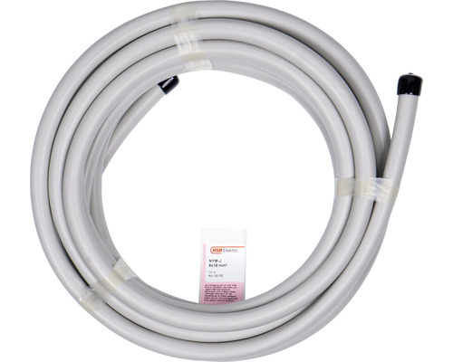 Graues Elektrokabel NYM-J 5x16 mm² gerollt