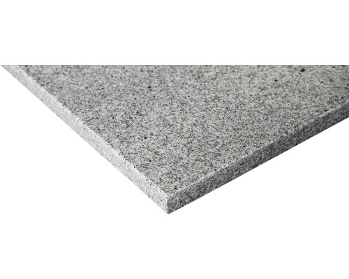 FLAIRSTONE Trittstufe Iceland white grau 1 Längsseite geschliffen und gefast 115 cm x 35 cm