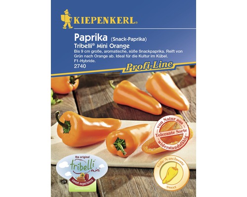 Snackpaprika 'Tribelli mini' orange Kiepenkerl Gemüsesamen-0
