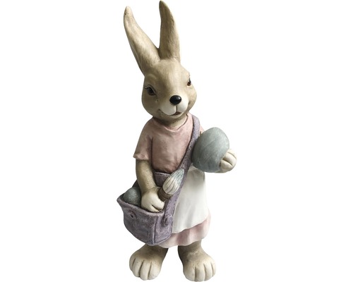 Osterhase Figur mit Tasche und Pinsel