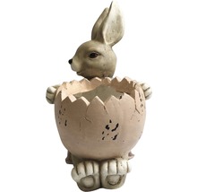 Dekorative Hasenfigur in Eierschale als Pflanzgefäß