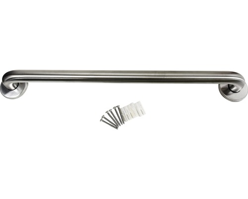 Haltegriff aus Edelstahl mit Schrauben und Dübeln