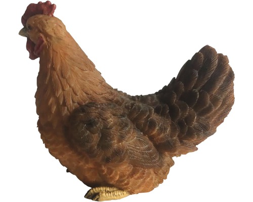 Dekorative braune Hühnerfigur für den Garten