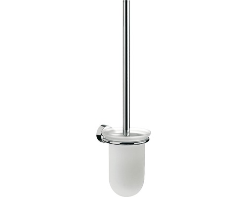 WC-Bürstengarnitur Emco Rondo 2 chrom/Kristallglas satiniert 451500101