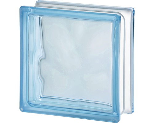 Glasbaustein Wolke azur 19 x 19 x 8 cm