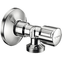 Eckventil aus Metall mit Schell Logo